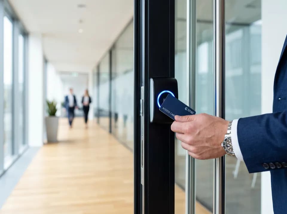 Đầu đọc thẻ tại cửa kiểm soát